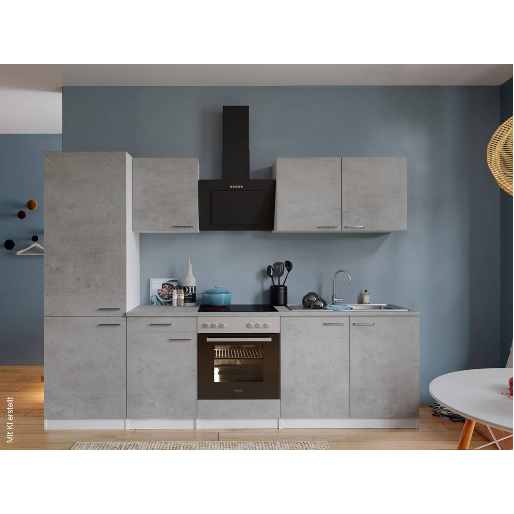 Respekta Küchenblock Malia Beton Optik B/H/T: ca. 270x200x60 cm