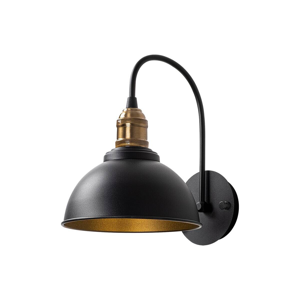 Opviq Wandleuchte Varzan schwarz bronze Metall B/H/T/L/D: ca. 27x36x27x27x27 cm E27 1 Brennstellen