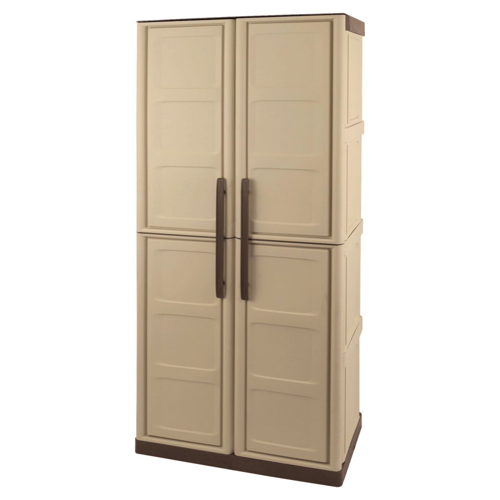 ArtPlast Kunststoffschrank Steel hoch beige Kunststoff B/H/T: ca. 70x165x39,5 cm