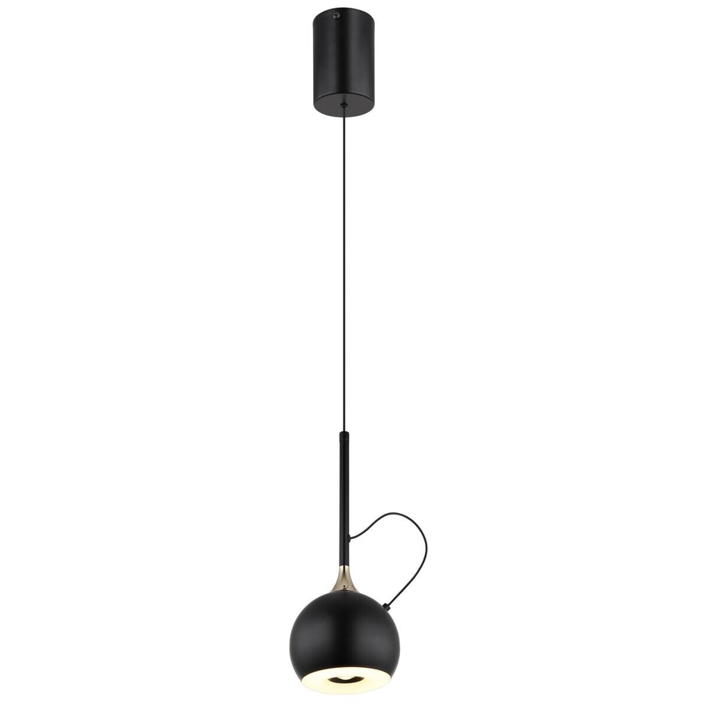 GLOBO Pendelleuchte mattschwarz gold Metall H/D: ca. 150x12 cm 1 Brennstellen