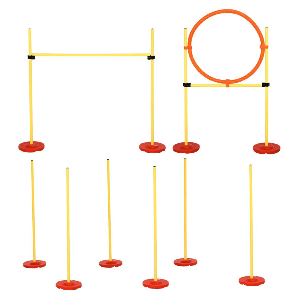 PawHut Agility gelb Kunststoff B/H/L: ca. 128x100x23 cm