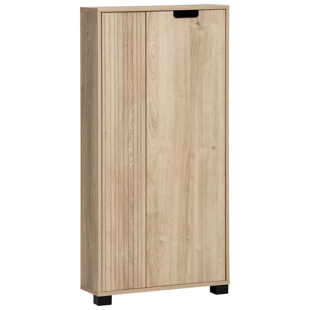 Aktenschrank Emmik weiß matt Eiche Eiche weiß Nachbildung B/H/T: ca. 59,8x124x19,55 cm