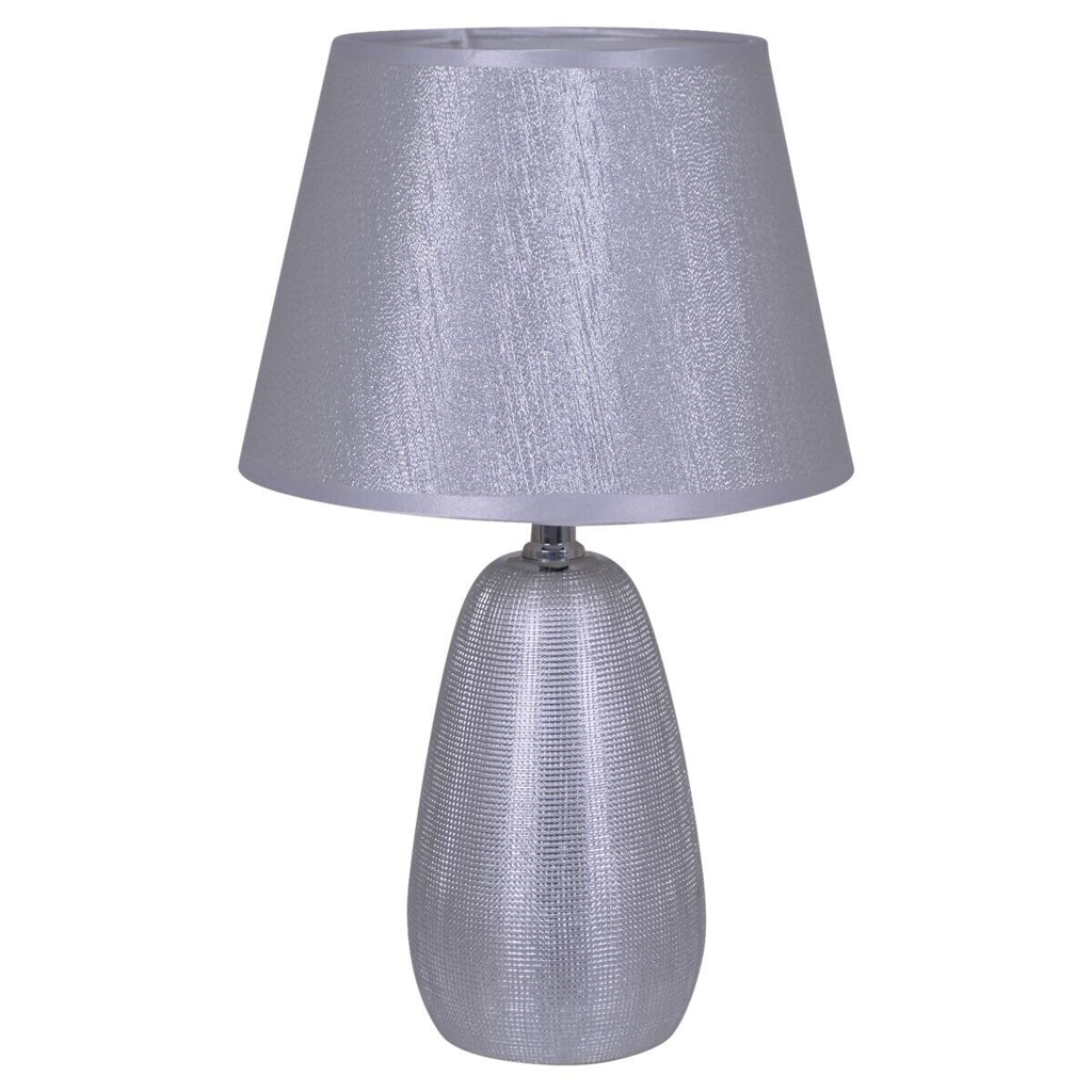 Näve Leuchten Tischleuchte 3150359 silber Keramik B/H/T: ca. 10x37x10 cm E14 1 Brennstellen
