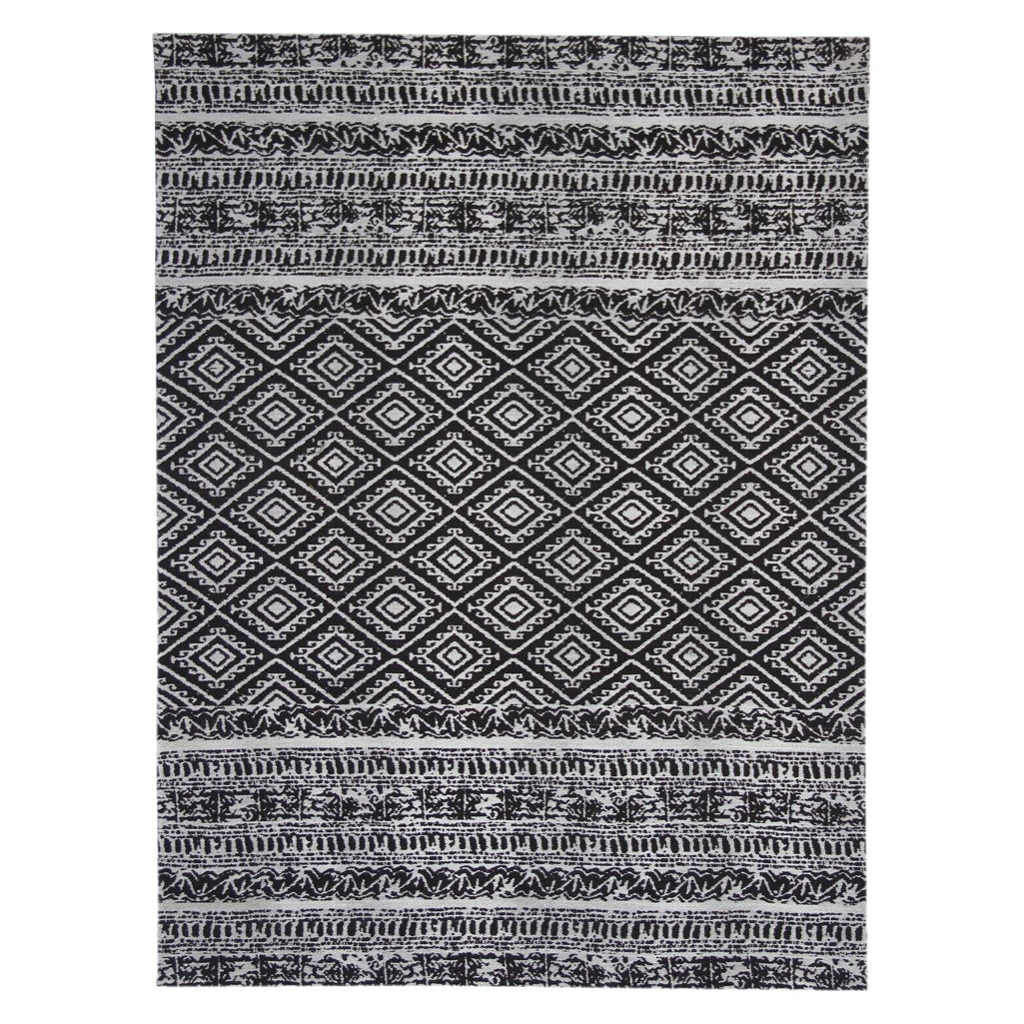Kayoom Flachgewebeteppich Sunny 110 schwarz B/L: ca. 160x230 cm