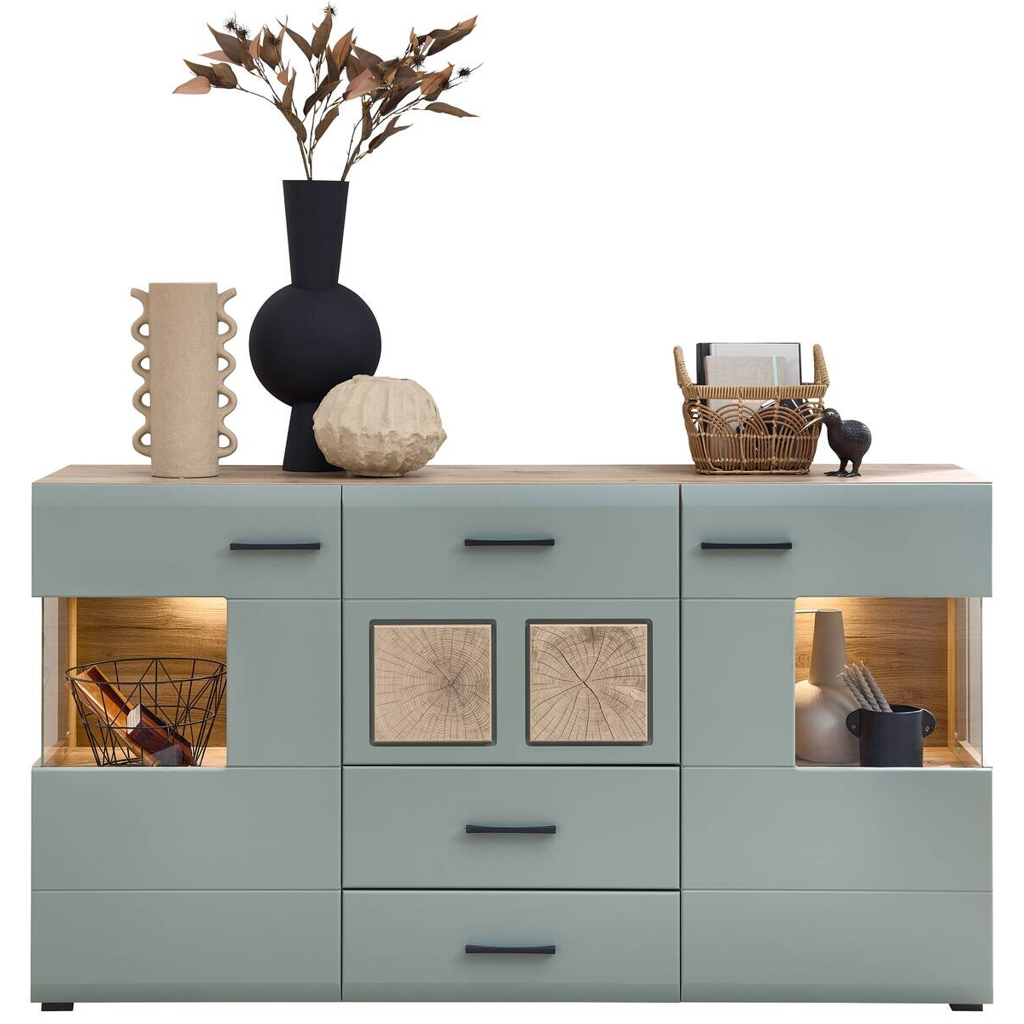 Sideboard Fun Plus 2 salbei Oak Eiche Viking Nachbildung B/H/T: ca. 170x94x42 cm