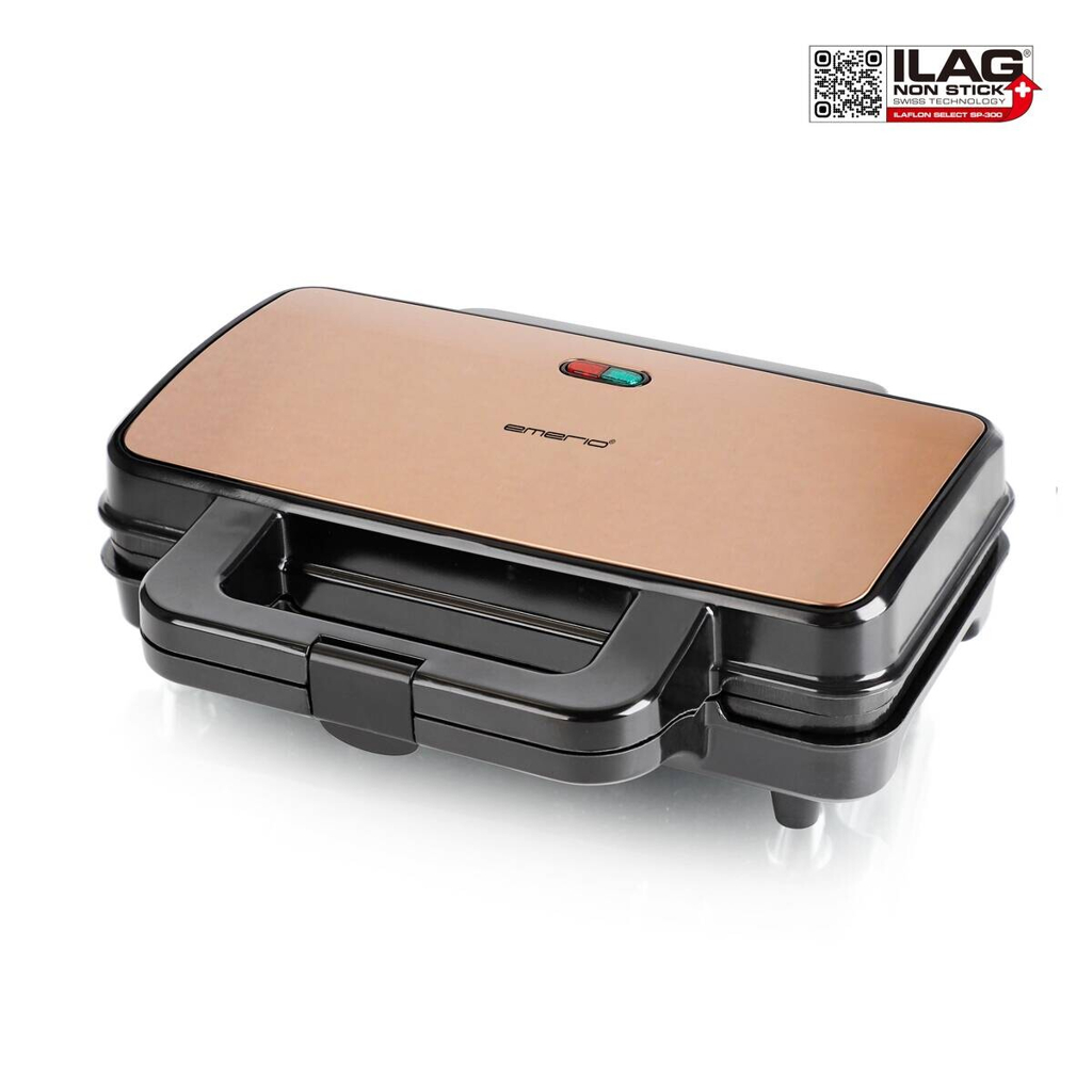 Emerio Sandwichtoaster schwarz Kupfer Kunststoff B/H/L: ca. 24,3x10x29,2 cm 602811900