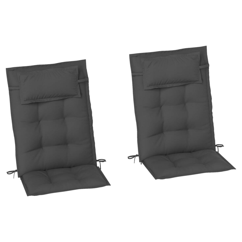 Outsunny Liegenauflage 2er Set dunkelgrau Polyester B/H/L: ca. 50x5x116 cm
