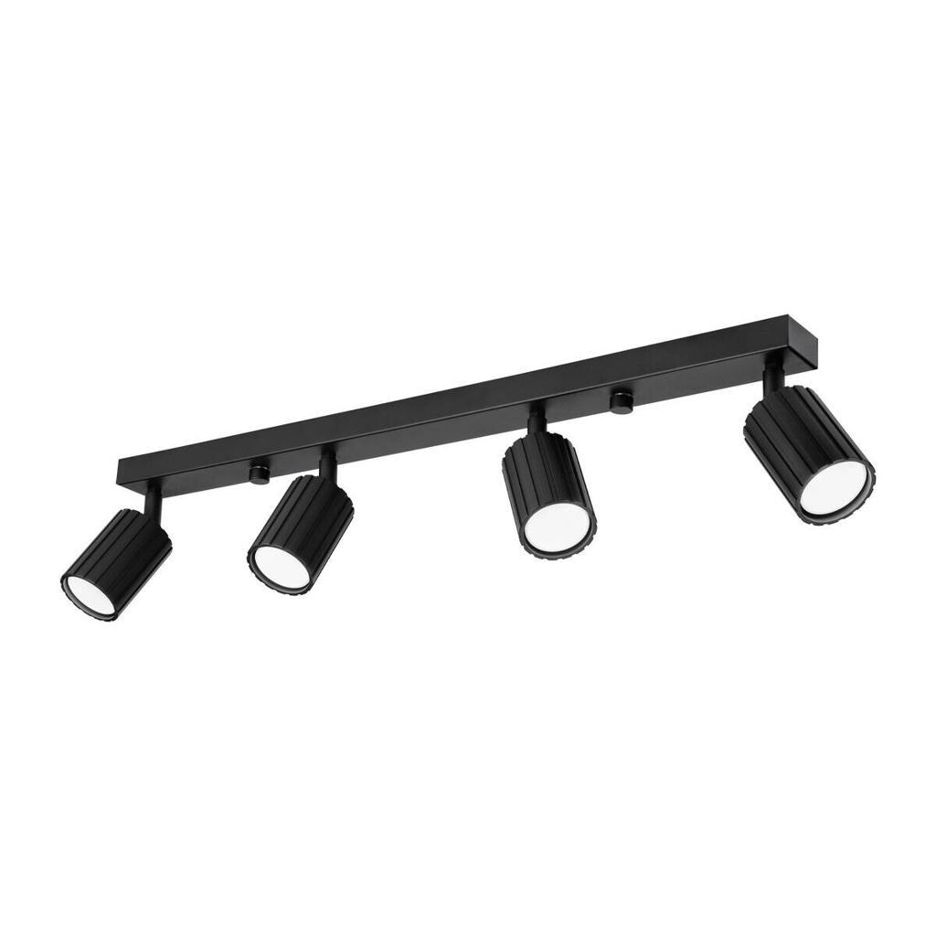 Lamkur Strahler Prisma schwarz Stahl B/H/L: ca. 6,5x16,5x81 cm 4 Brennstellen