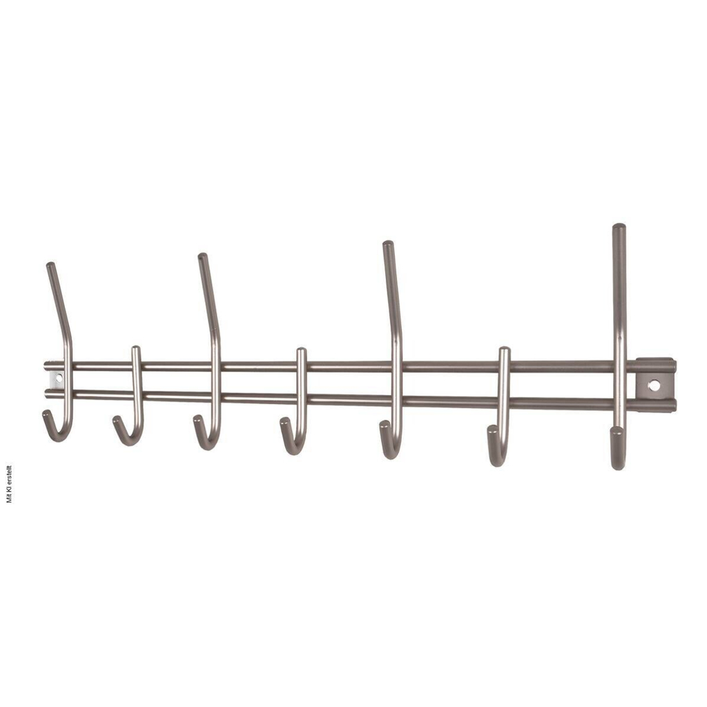 Garderobenleiste silber Edelstahl Optik Stahlrohr B/H/T: ca. 54x16x5 cm