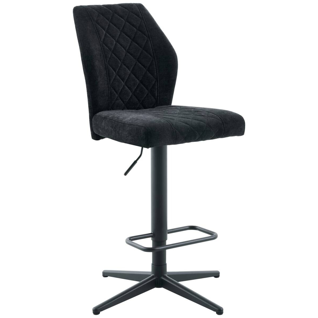 Barhocker Babsi schwarz Microfaser B/H/T: ca. 44x99x57 cm