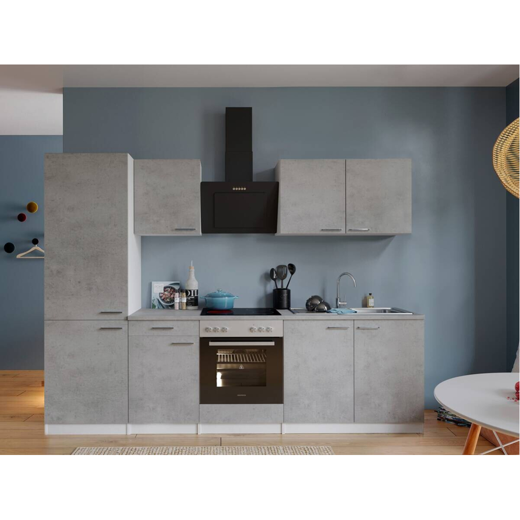 Respekta Küchenblock Malia Beton Optik B/H/T: ca. 270x200x60 cm