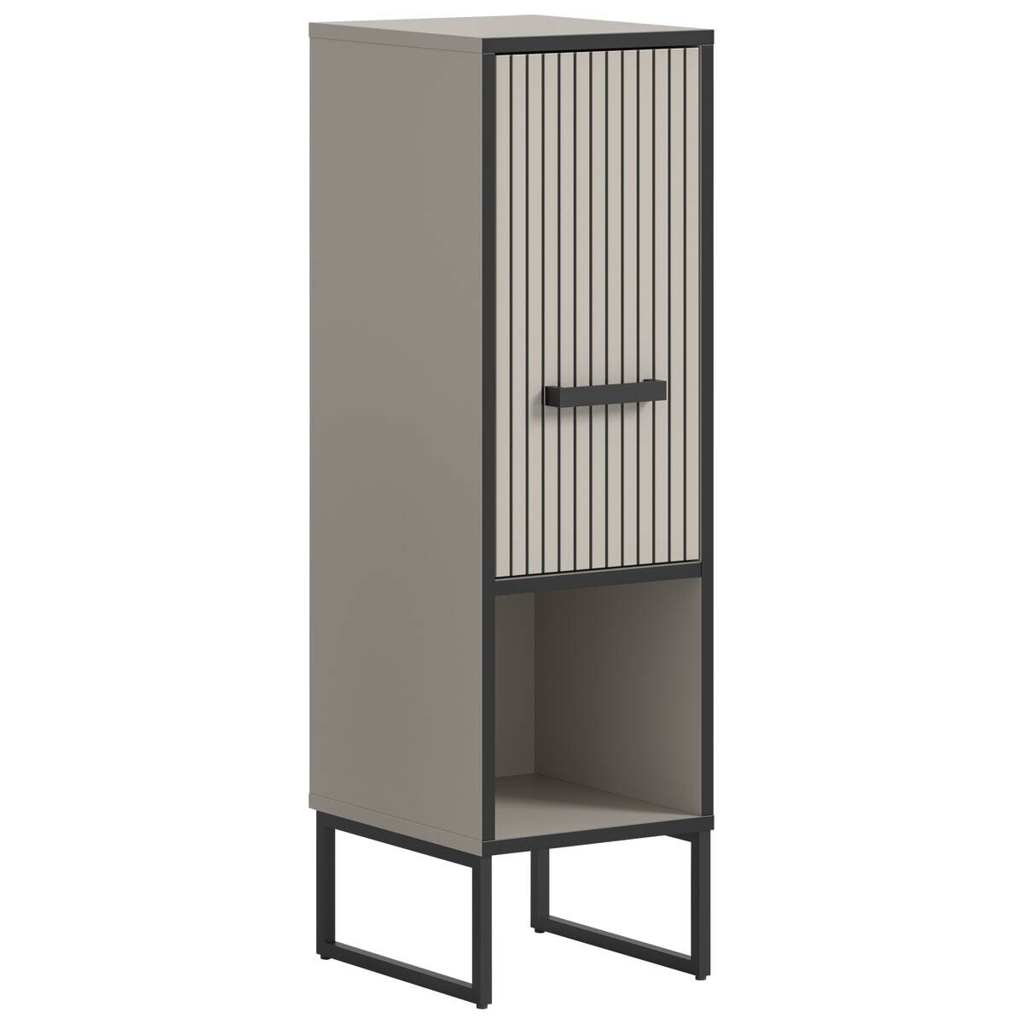 Hochschrank BAGNO schwarz Kaschmirgrau Nachbildung B/H/T: ca. 30x101x32 cm