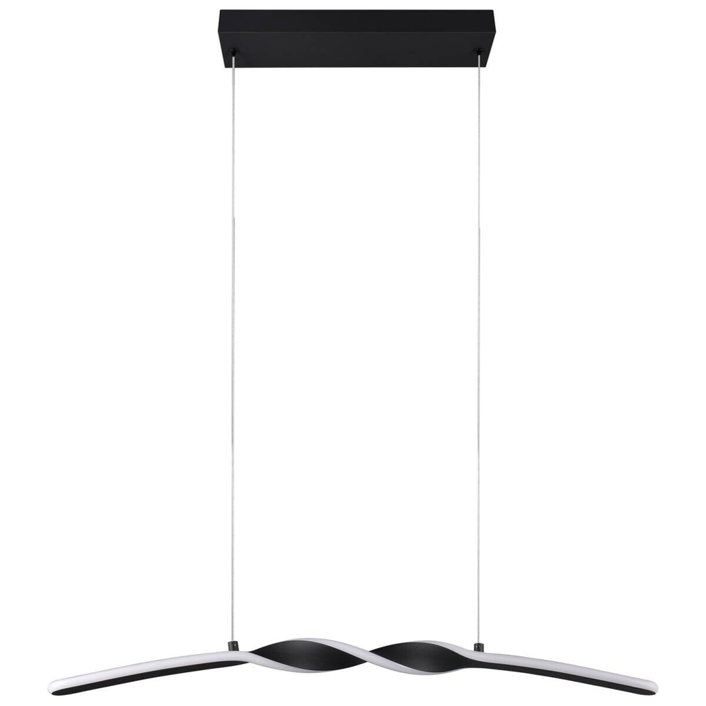 Reality LED Pendelleuchte Ginko mattschwarz Metall B/H/T: ca. 79x15x9 cm 1 Brennstellen
