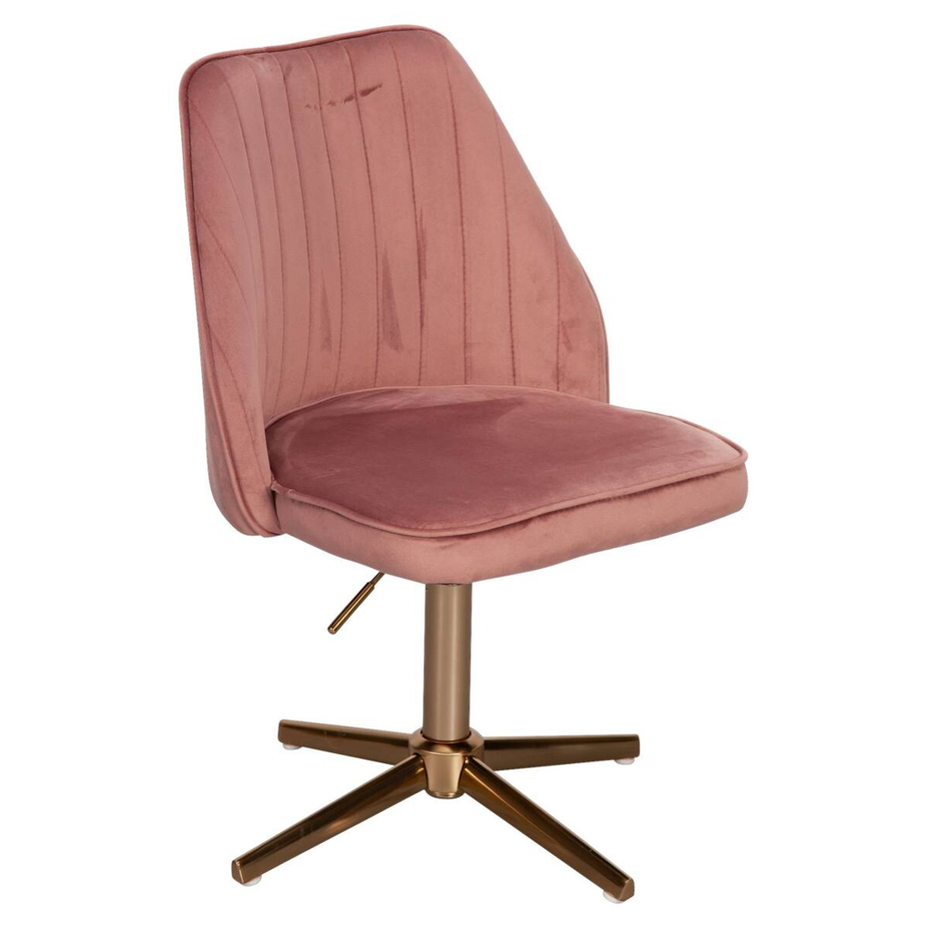 Drehstuhl rosa gold Stoff Eisen