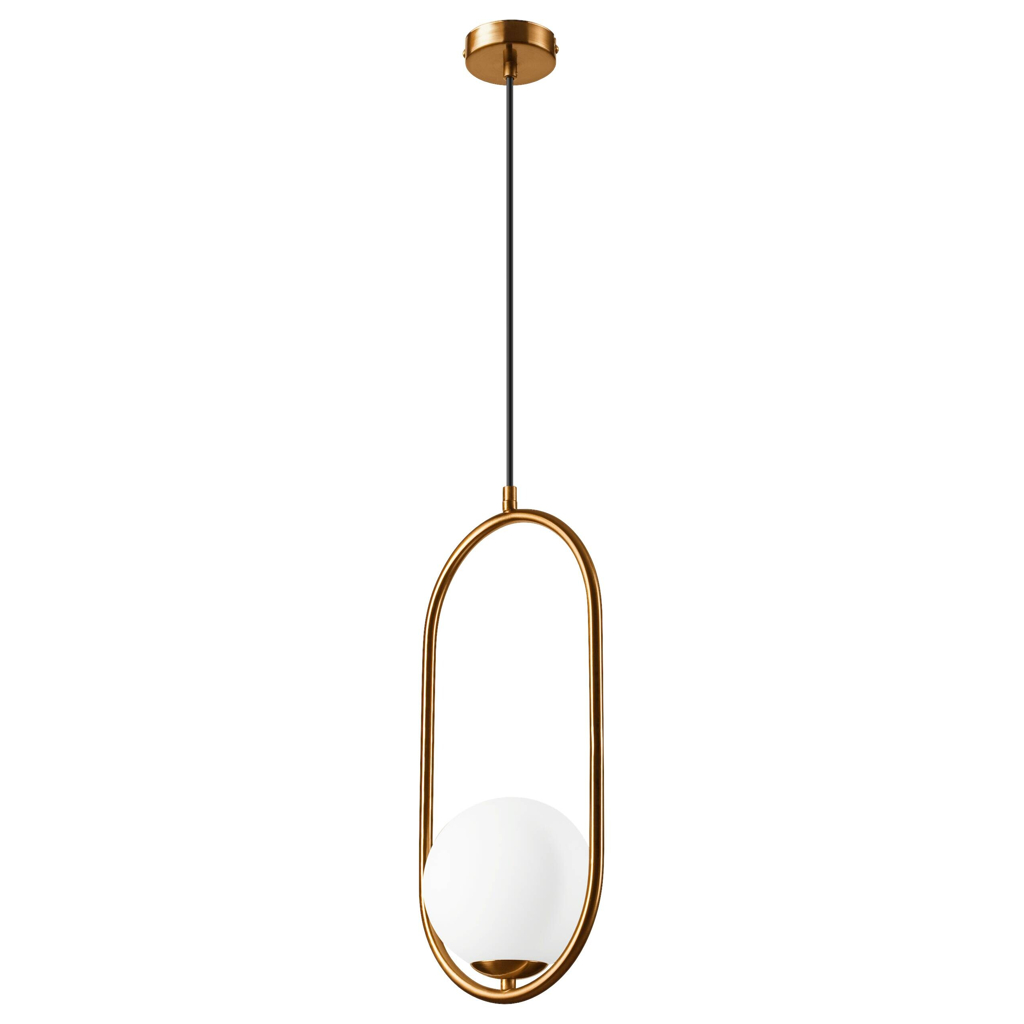 Lamkur Pendelleuchte AMBER 47478 messing Glas Metall H/L: ca. 140x20 cm G9 1 Brennstellen