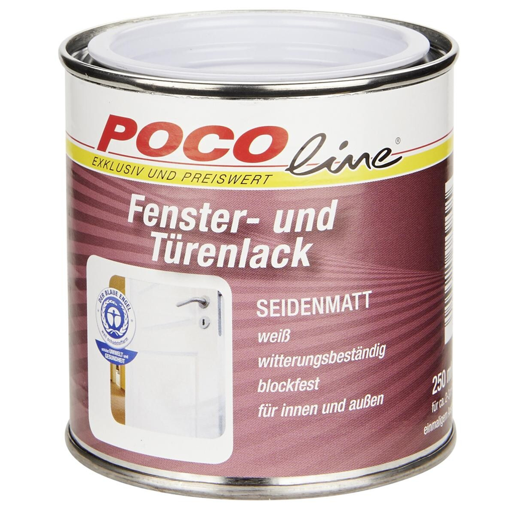 POCOline Acryl Fensterlack weiß seidenmatt ca. 0,25 l