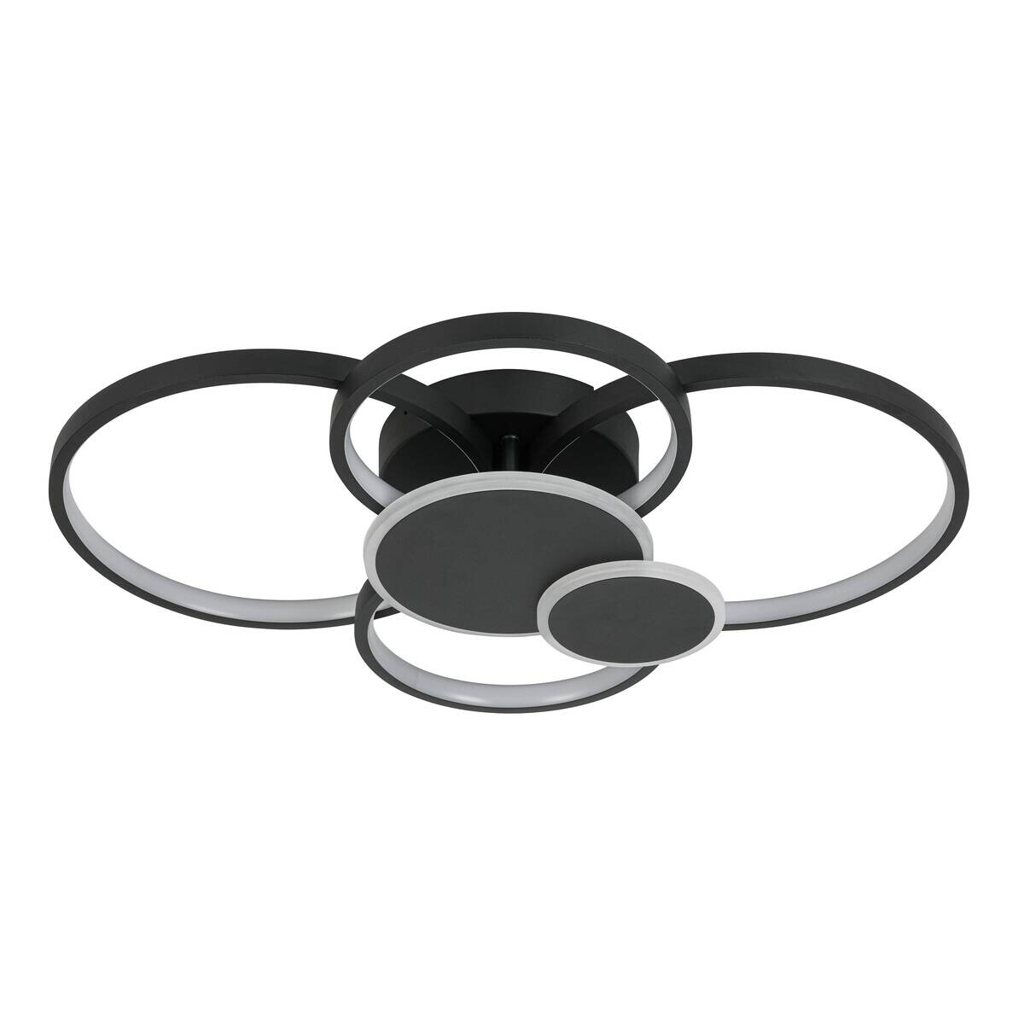 Nolo LED-Deckenleuchte Ring schwarz Metall B/H/L: ca. 46x10x65 cm