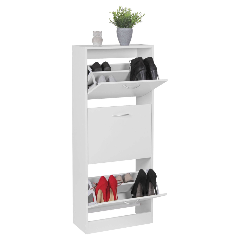 Schuhschrank weiß B/H/T: ca. 50x125x24 cm