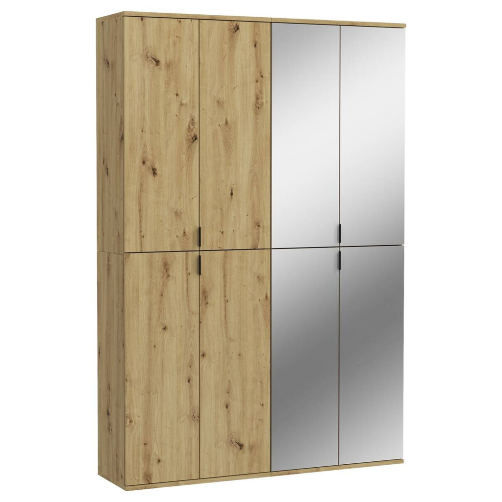 Garderobe PROJEKT Eiche Artisan Nachbildung Spiegel B/H/T: ca. 122x193x34 cm