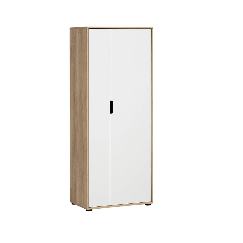 Aktenschrank Emmik weiß matt Eiche Eiche weiß Nachbildung B/H/T: ca. 65,1x163,6x41 cm