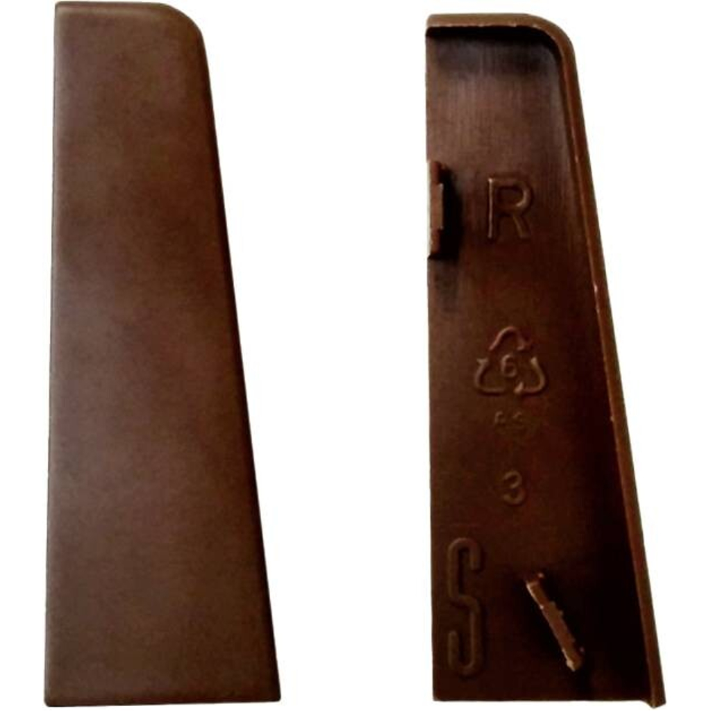 Endkappe braun L/B/H: ca. 1x1x5,8 cm
