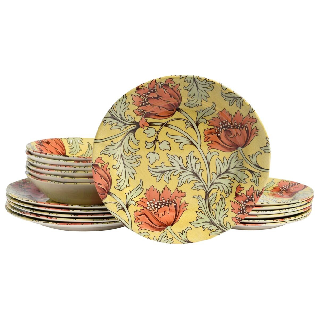 CreaTable Tafelservice Florentina gelb Steingut 18 tlg.