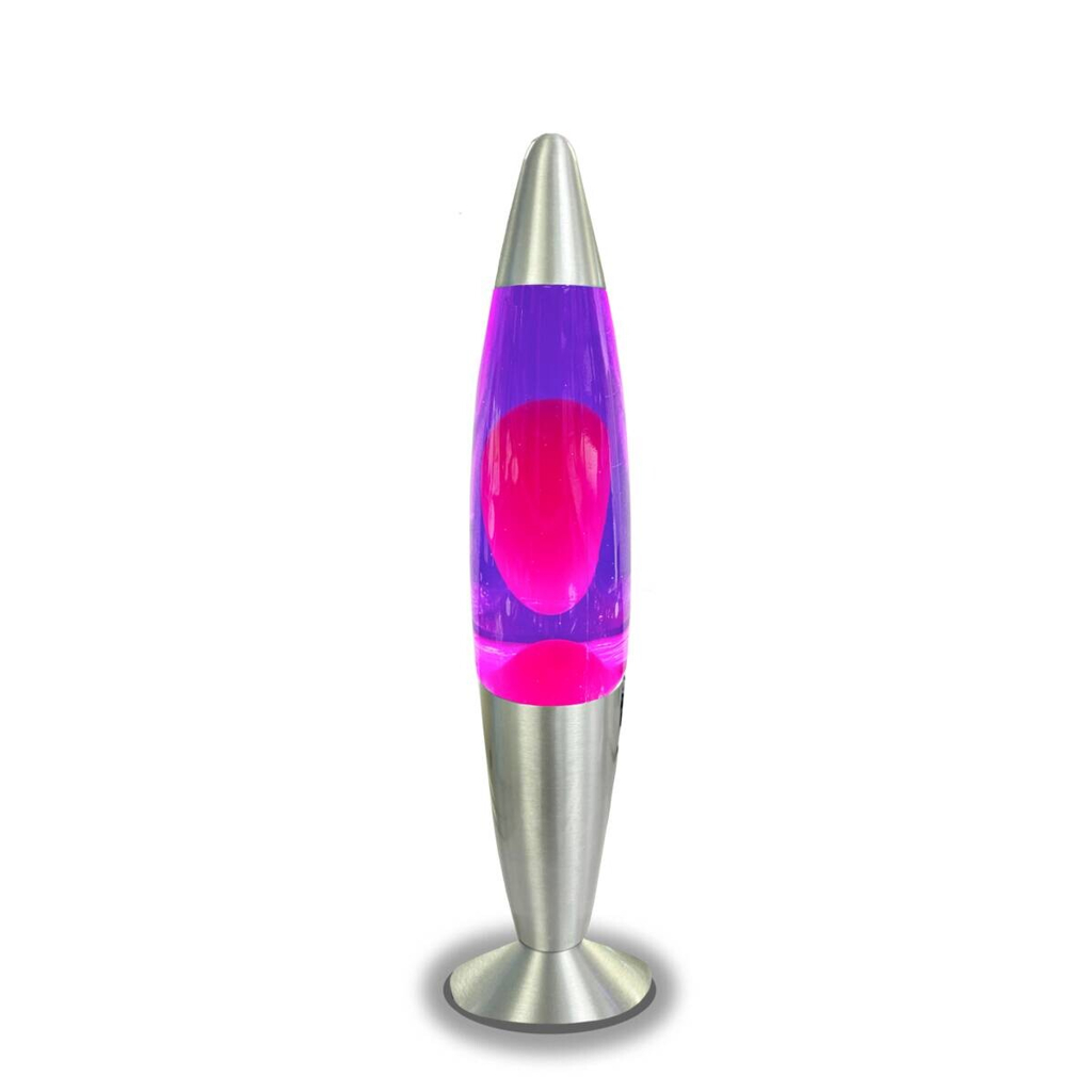 HWH LED-Lavalampe lila pink Aluminium Glas H/D: ca. 34x62 cm 602053901