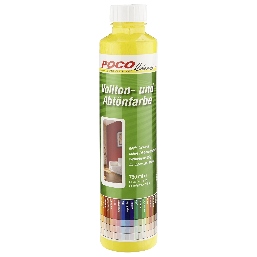 POCOline Vollton- und Abtönfarbe gelb ca. 0,75 l
