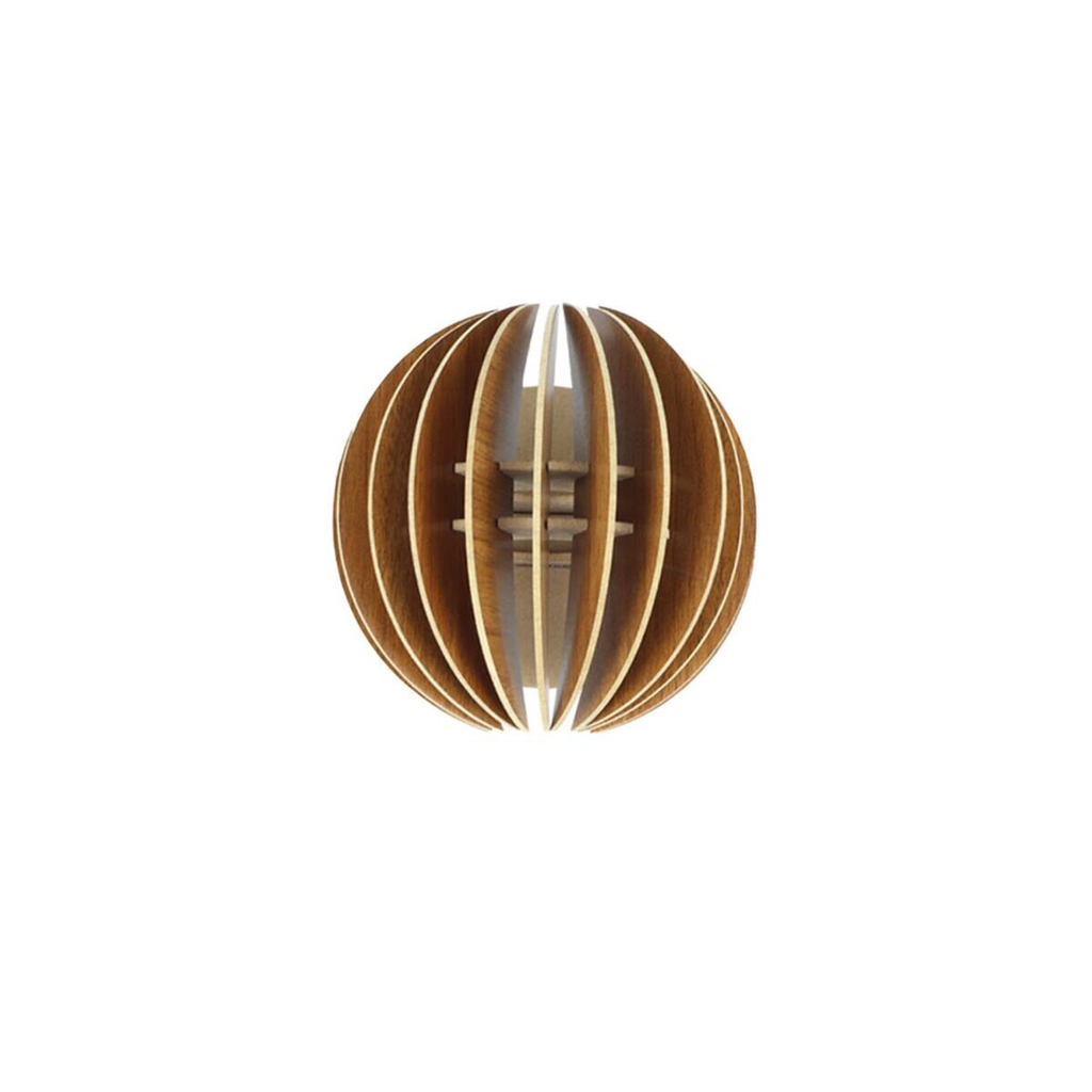 Opviq Wandleuchte nussbaum MDF B/H/L: ca. 16,5x19,5x19,5 cm E27 1 Brennstellen