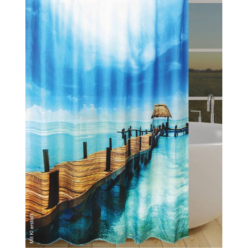 Acus Duschvorhang Steg Polyester B/L: ca. 180x200 cm