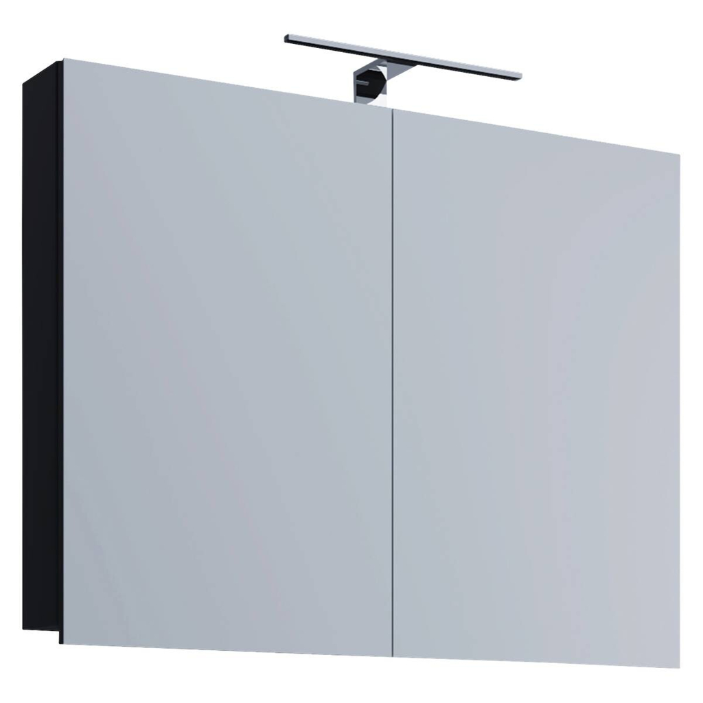 Spiegelschrank Badinos schwarz B/H/T: ca. 60x42x12 cm