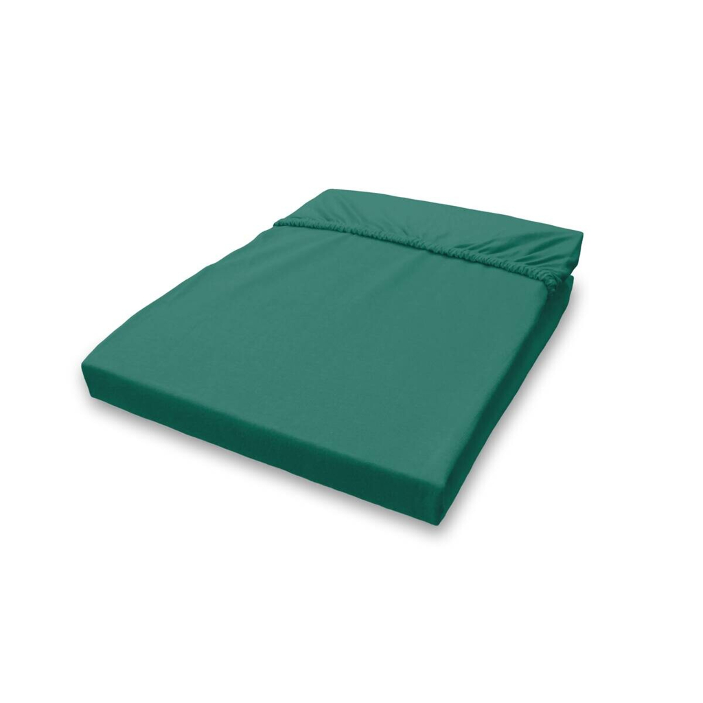 Jersey Spannbetttuch petrol Baumwolle B/H/L: ca. 150x28x200 cm