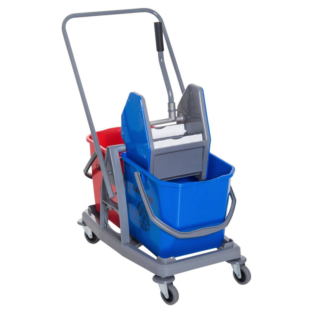 HOMCOM Wischwagen blau Metall B/H/T: ca. 45x92x45 cm