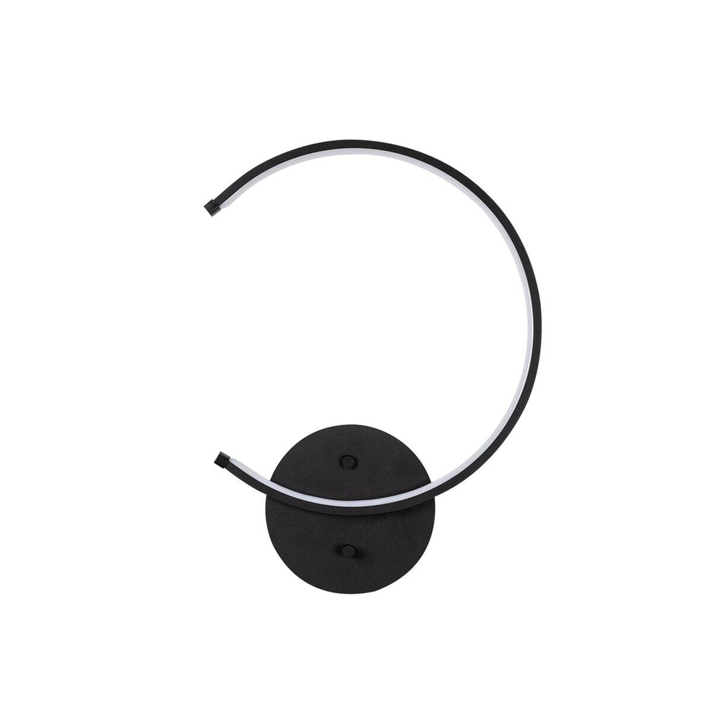 Opviq Wandleuchte Moon schwarz Metall B/H/T/L: ca. 33x46x6x33 cm