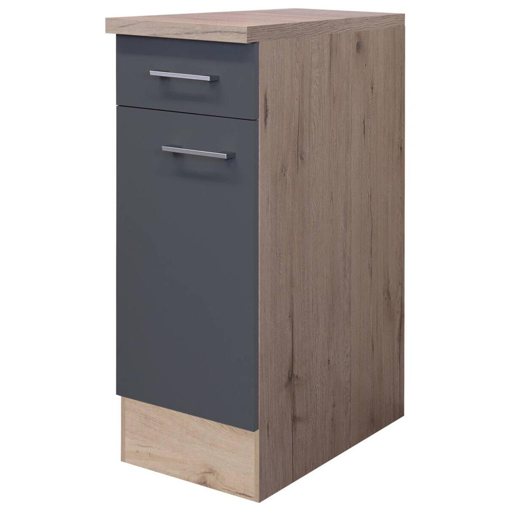 Unterschrank Morena grau matt B/H/T: ca. 30x85x60 cm