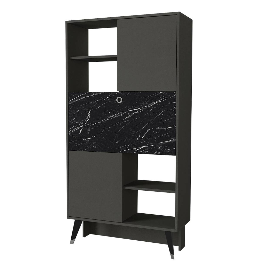 Regal Radica anthrazit Marmoroptik B/H/T: ca. 90x174x35 cm