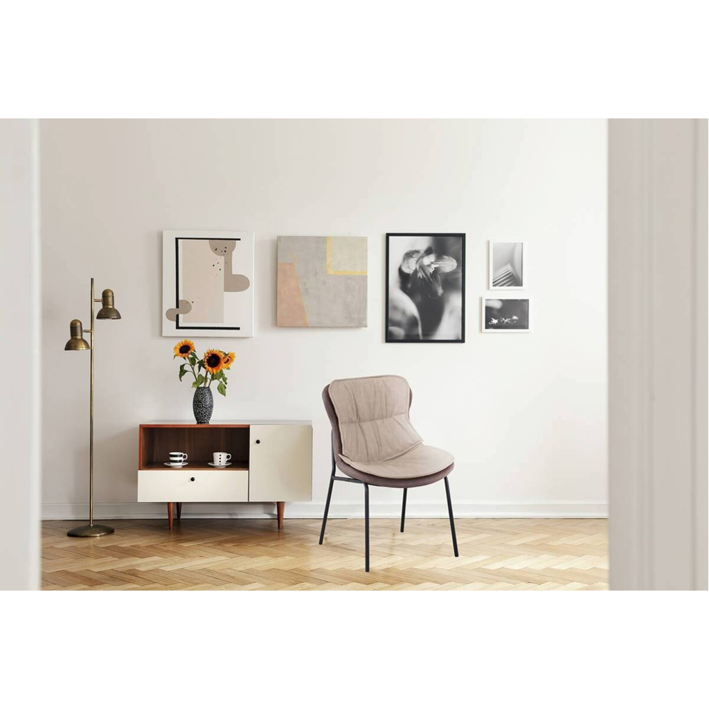 Stuhl Brady 200 beige hellbraun Kunstleder Kunstleder B/H/T: ca. 54x84x64 cm