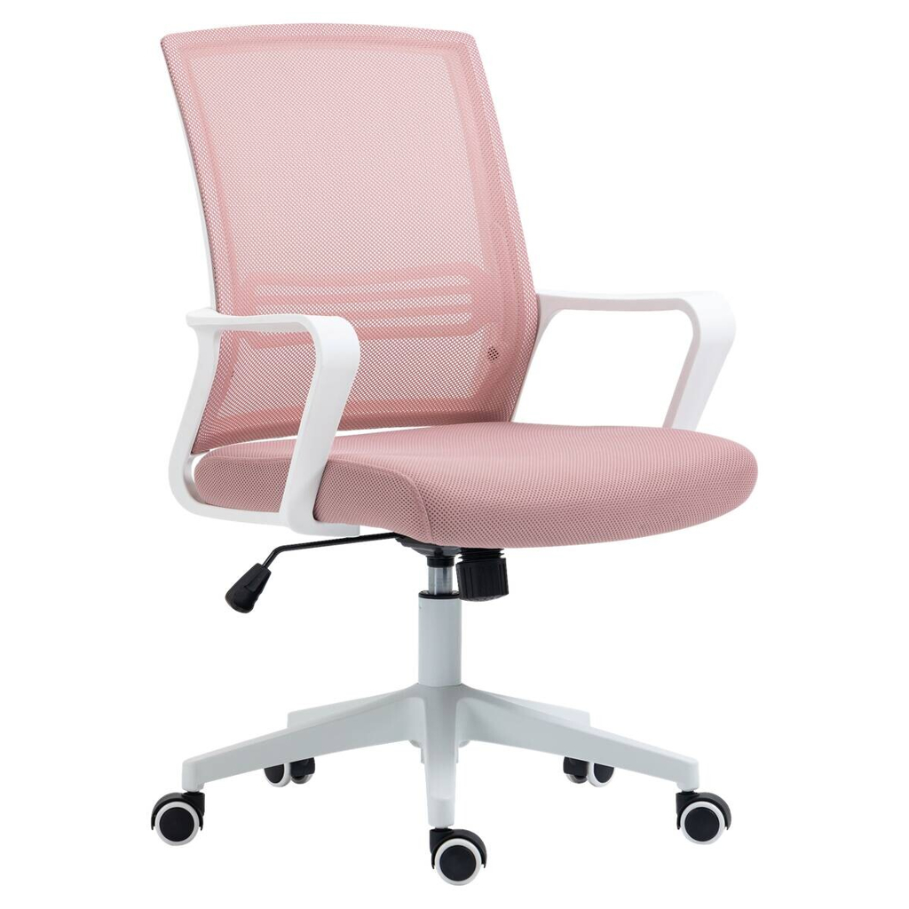 Drehstuhl FM-2505 rosa weiß
