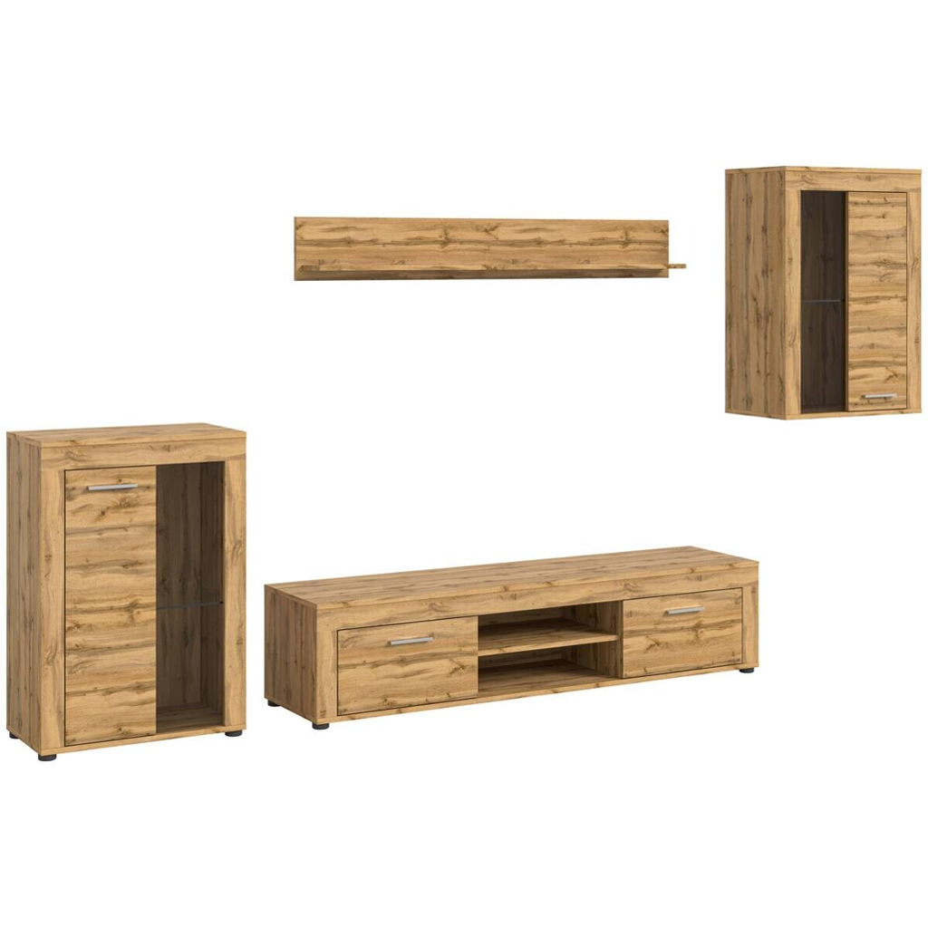 Wohnwand Jam Eiche Wotan Nachbildung B/H/T: ca. 310x169x35 cm