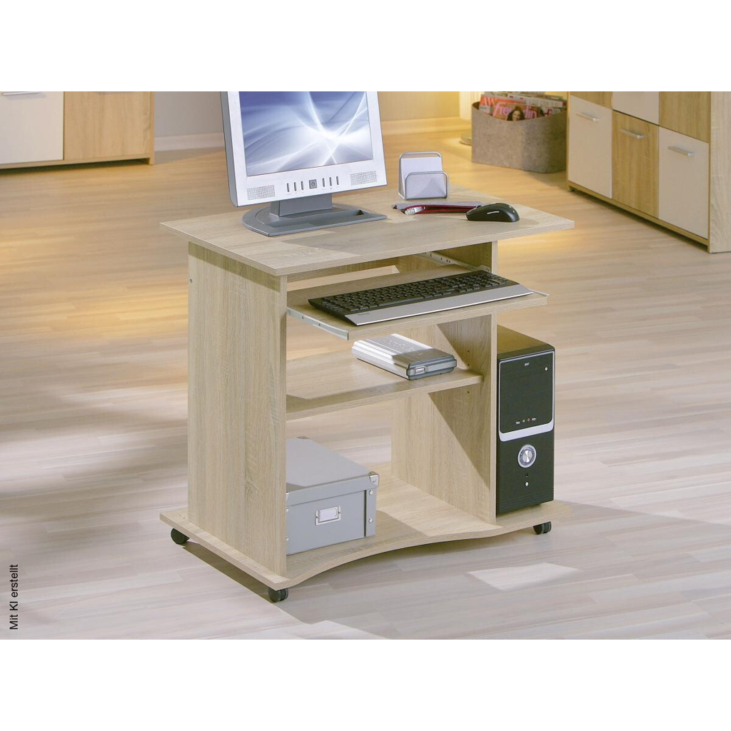 Schreibtisch Durini Eiche Sonoma Nachbildung B/H/T/L: ca. 80x75x50x80 cm