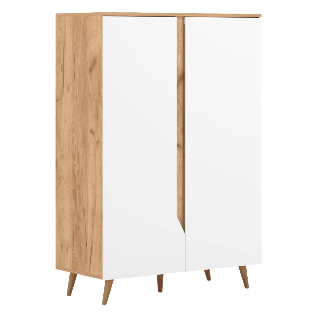 Kommode Tue Craft Eiche Nachbildung weiß matt B/H/T: ca. 90x132x42 cm