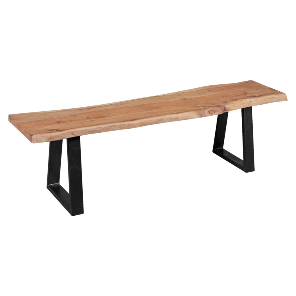 Sitzbank natur schwarz B/H/T: ca. 160x45x40 cm