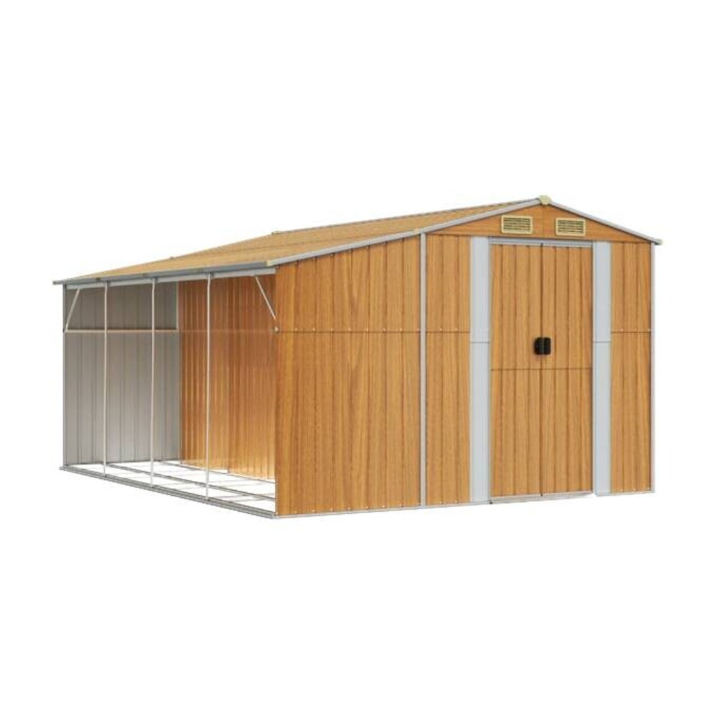 vidaXL Gartenhaus braun B/H/T: ca. 277x179x365,5 cm