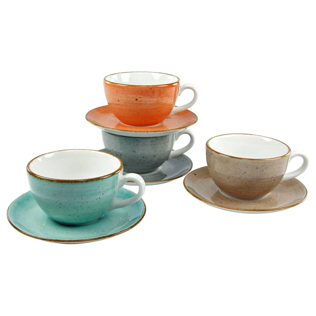 CreaTable Cappuccino-Set Vintage Nature multicolor Porzellan