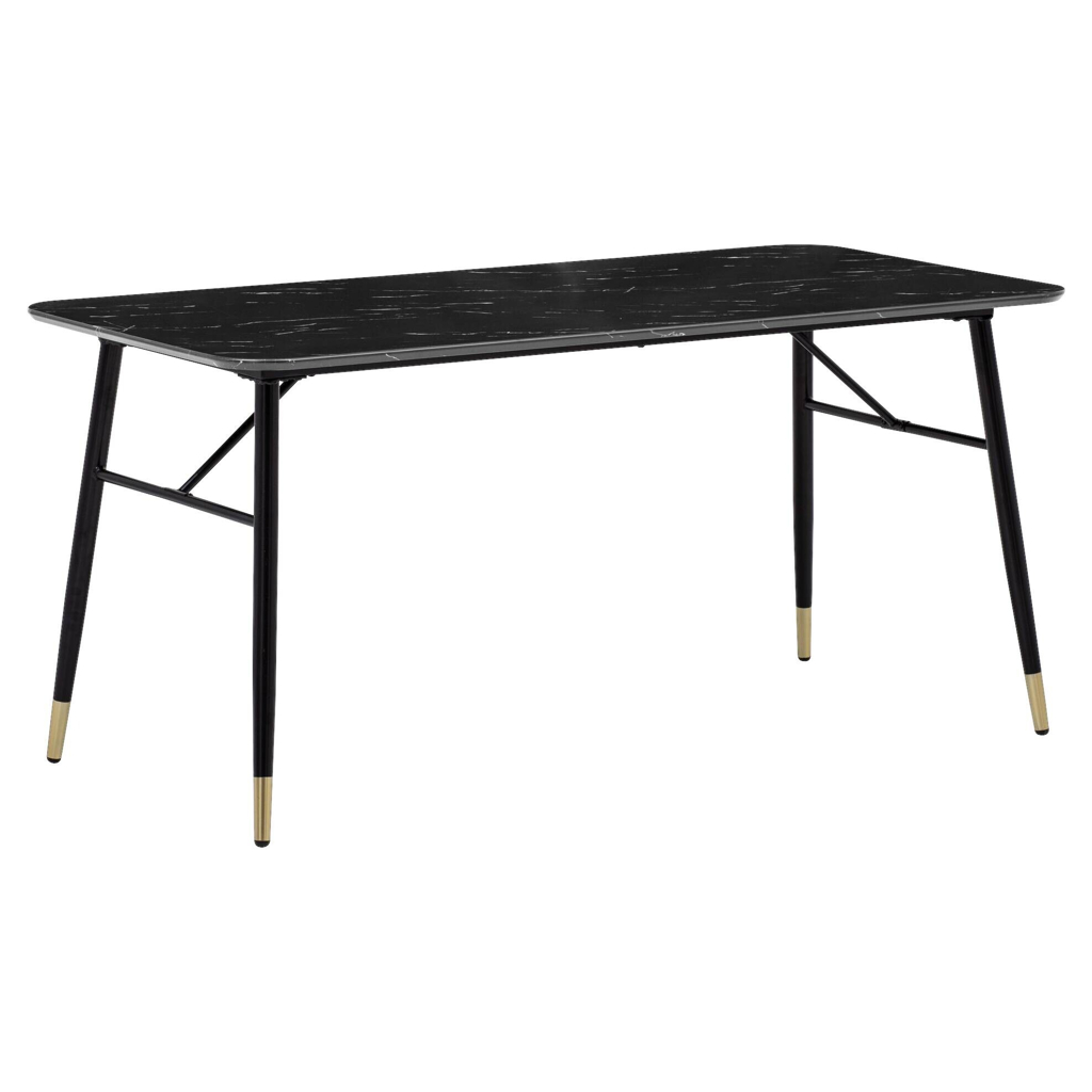 Esstisch schwarz Marmor Optik B/H/T: ca. 160x76x80 cm