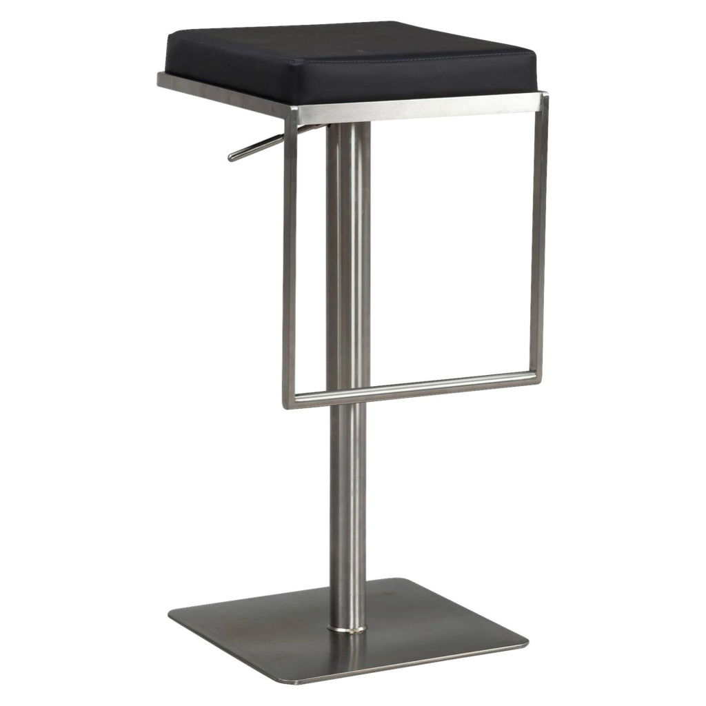 Barhocker schwarz Kunstleder B/H/T: ca. 38x91x39 cm