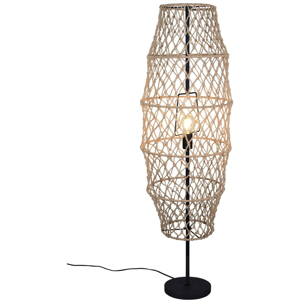 Reality Stehlampe schwarz Metall H: ca. 120 cm E27 1 Brennstellen