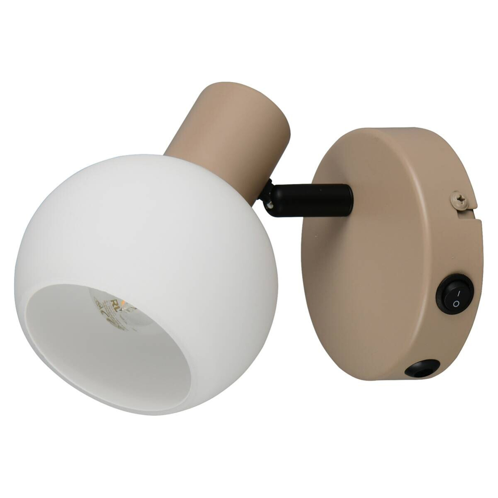 Reality Spot Boba beige Metall B/H: ca. 10x13,5 cm E14 1 Brennstellen