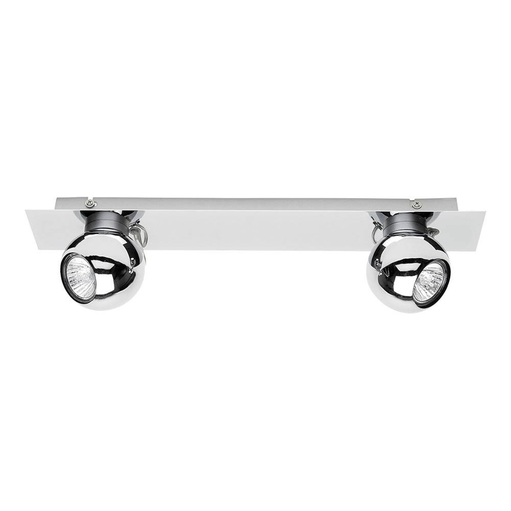 SPOT Light Spotbalken Sergio Chrom Metall B/H/T: ca. 45x11,5x8 cm GU10 2 Brennstellen