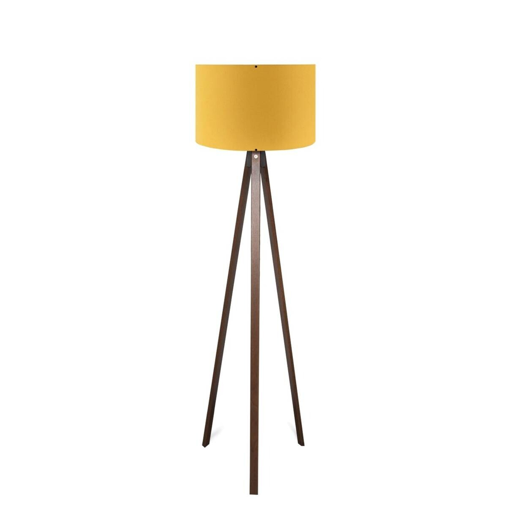 Opviq Stehlampe gelb MDF PVC B/H/T/L/D: ca. 38x140x38x38x38 cm E27 1 Brennstellen